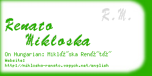 renato mikloska business card